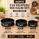 3’lü Kelepçeli Kek Kalıbı Seti – 24 / 26 / 28 cm | Yapışmaz Yüzey
