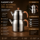 Paslanmaz Çelik Çaydanlık Seti 4,5 Litre | 1,5 L Üst + 3 L Alt | 22 × 28 cm