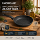 Norye 26 cm Tava – Granit Görünümlü Yapışmaz Yüzey, 2,2 Litre